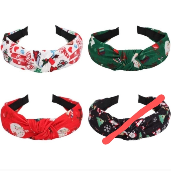 Christmas Headbands - Snowflake Santa Claus Snowman Tree You - Choose One NWOT - Picture 1 of 6